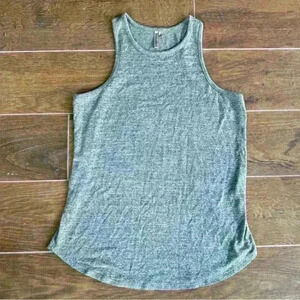 Banana Republic Luxespun Racerback Tank Sweater High Crew Neck Round Hem #268171
